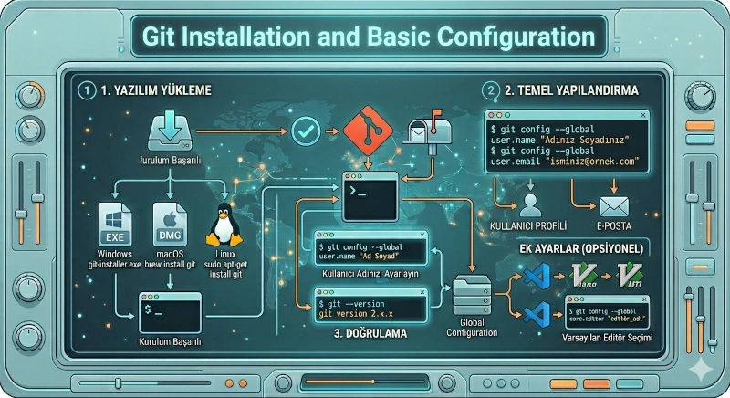 Git Installation and Git Config Settings