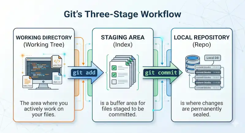 Git's Three-Stage Architecture