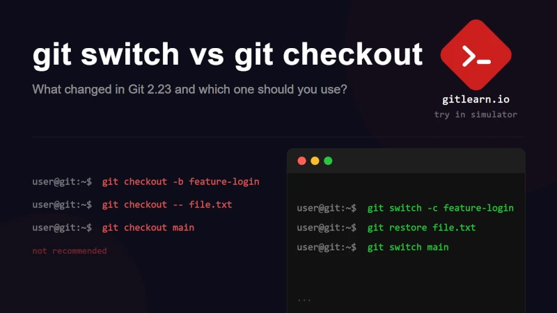 git switch vs git checkout: What's the Difference?