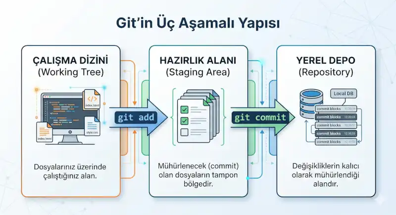 Git'in Üç Aşamalı Yapısı
