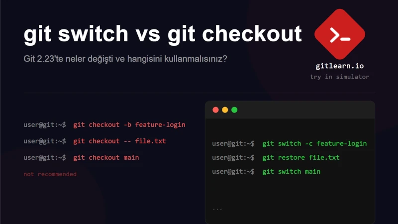 git switch ve git checkout Farkı Nedir?